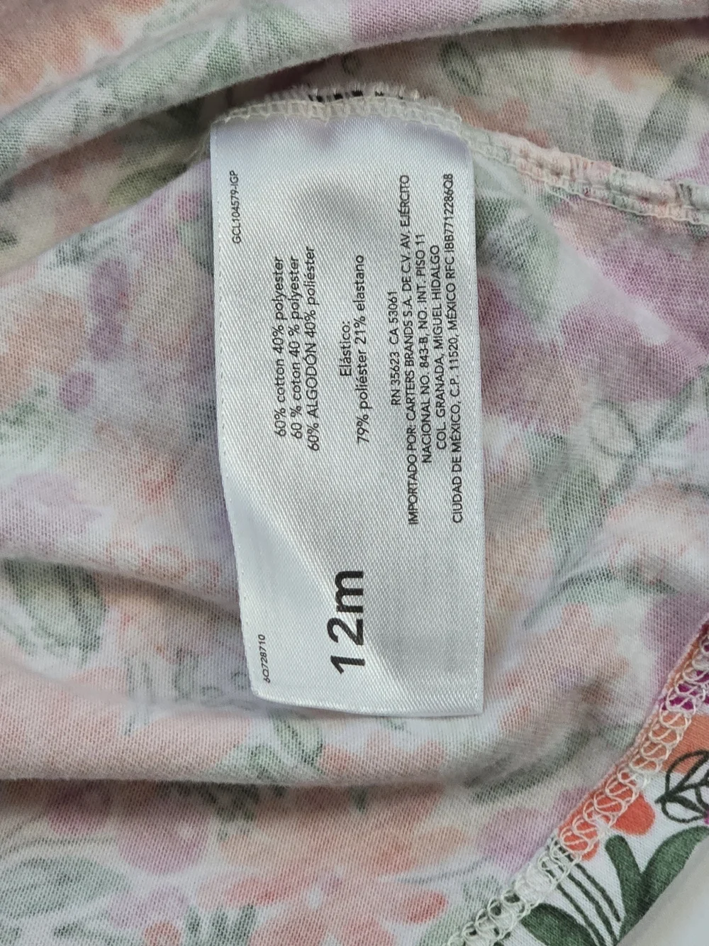 Carter's Orange, Pink & Green Floral Sundress